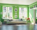 living-room-green-color
