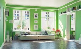 living-room-green-color