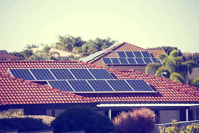 solar panels rooftop