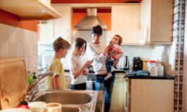 family-kitchen-mother-children